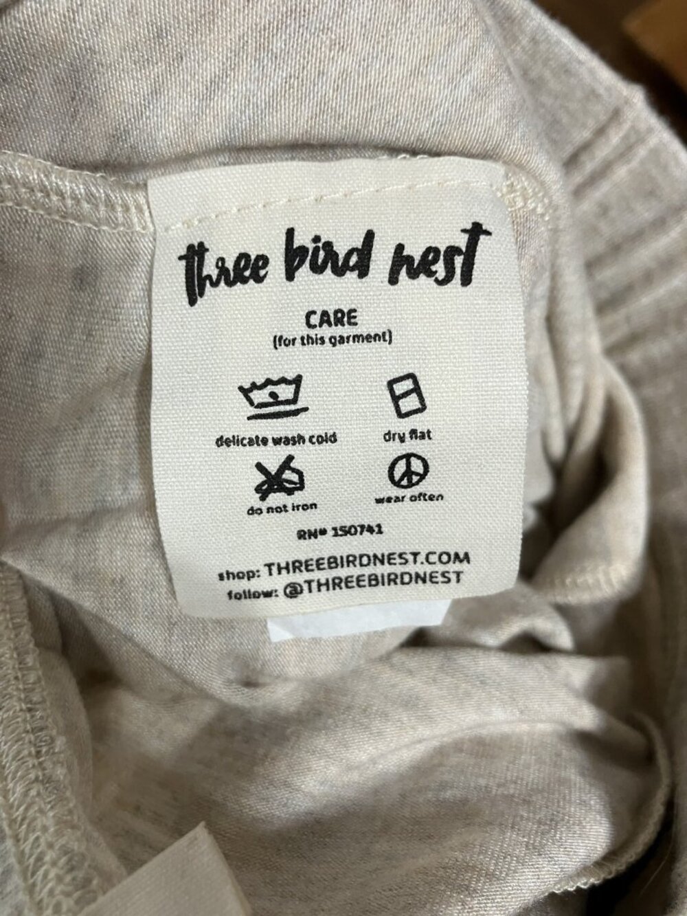 Three Bird Nest Small Oatmeal Flare Pants Rayon Stretch Lounge New - Picture 6 of 8